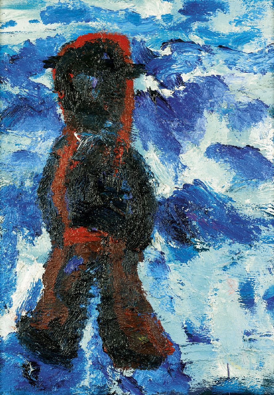 Benner G.  | Gerrit Benner, Figur am Meer, Öl auf Leinwand 70,0 x 50,0 cm, Unterzeichnet Im Verso