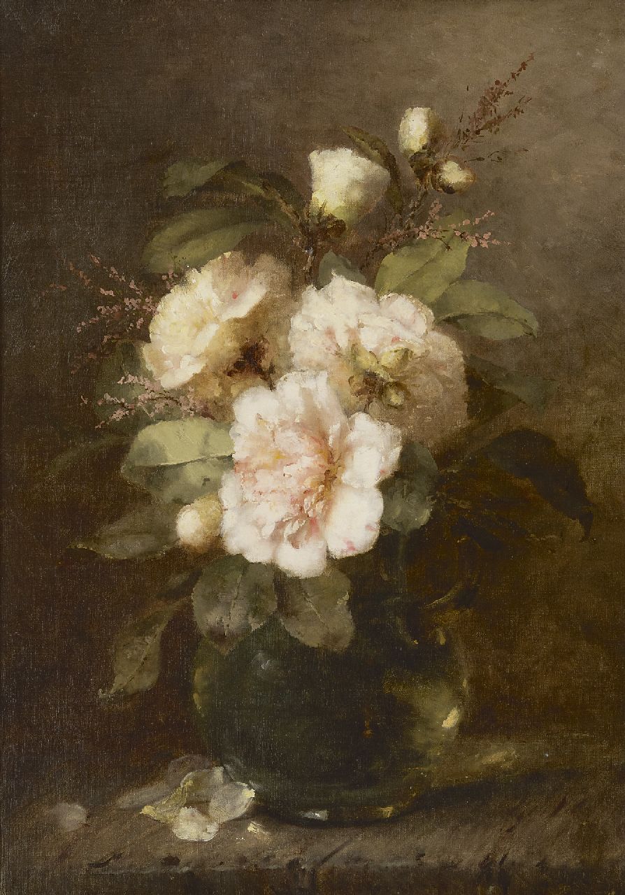 Breuer-Wikman F.  | Frederika Breuer-Wikman, Stilleben mit Rosen, Öl auf Leinwand 60,6 x 43,3 cm