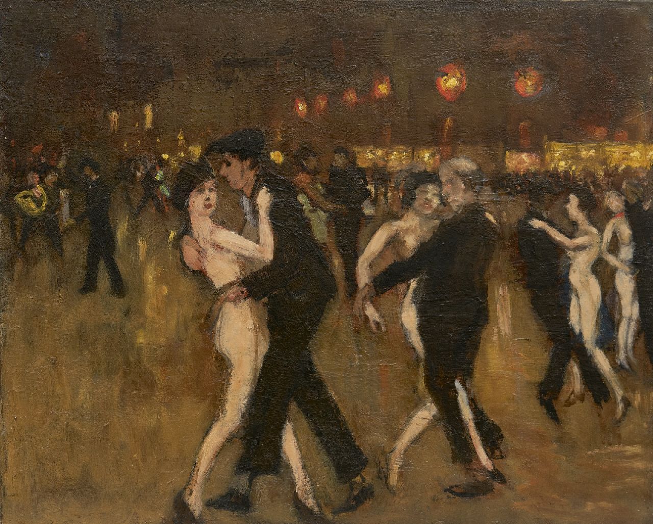 Mackenzie M.H.  | Marie Henri Mackenzie, Ball mit nackten Damen Moulin Rouge, Öl auf Leinwand 40,3 x 50,5 cm, Unterzeichnet im Keilrahmen