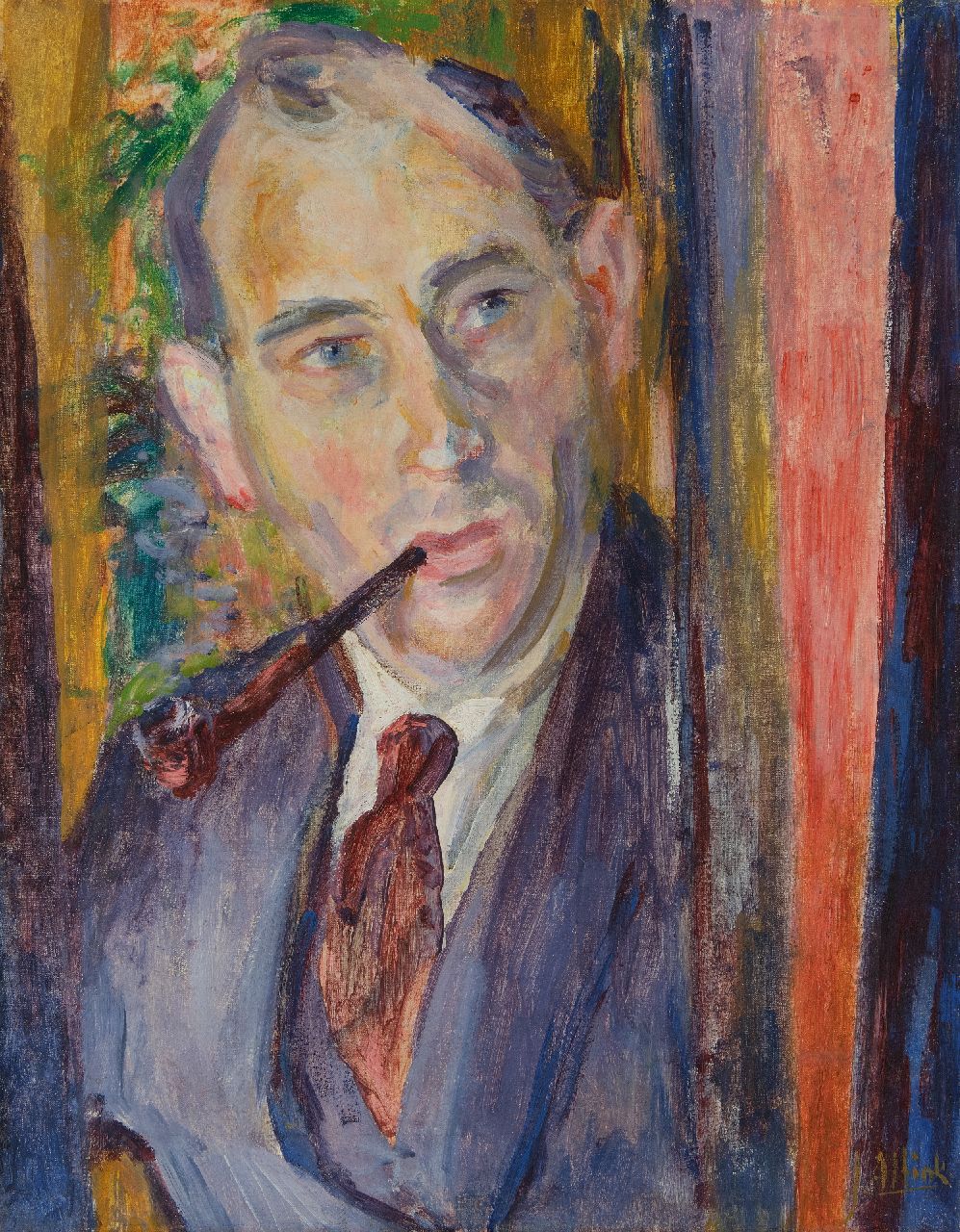 Altink J.  | Jan Altink, Selbstporträt, Öl auf Leinwand 54,4 x 42,1 cm, Unterzeichnet u.r. und zu datieren um 1925
