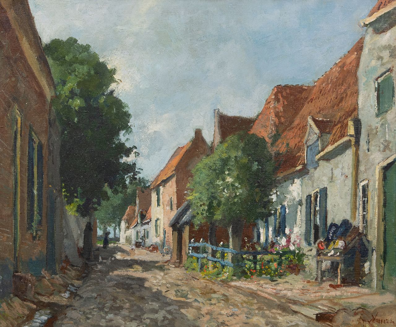 Vuuren J. van | Jan van Vuuren | Gemälde zum Verkauf angeboten | Elburg an einem sonnigen Tag, Öl auf Leinwand 50,0 x 60,0 cm, Unterzeichnet u.r.