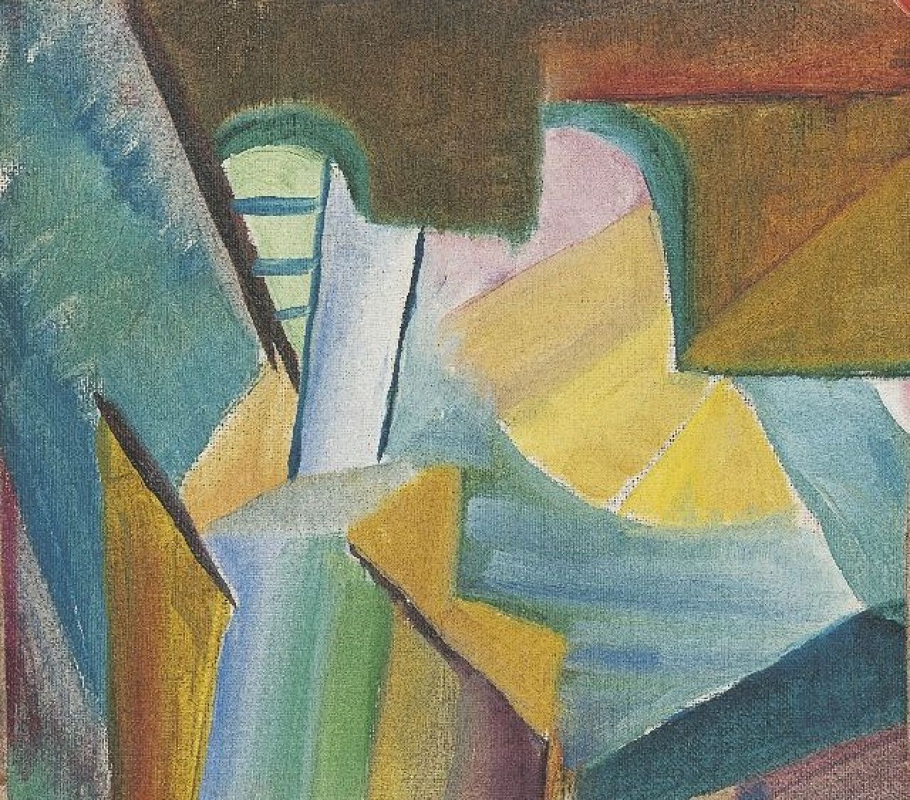 Freundlich O.  | Otto Freundlich, Komposition, Öl auf Leinwand 16,4 x 18,7 cm, zu datieren 1928