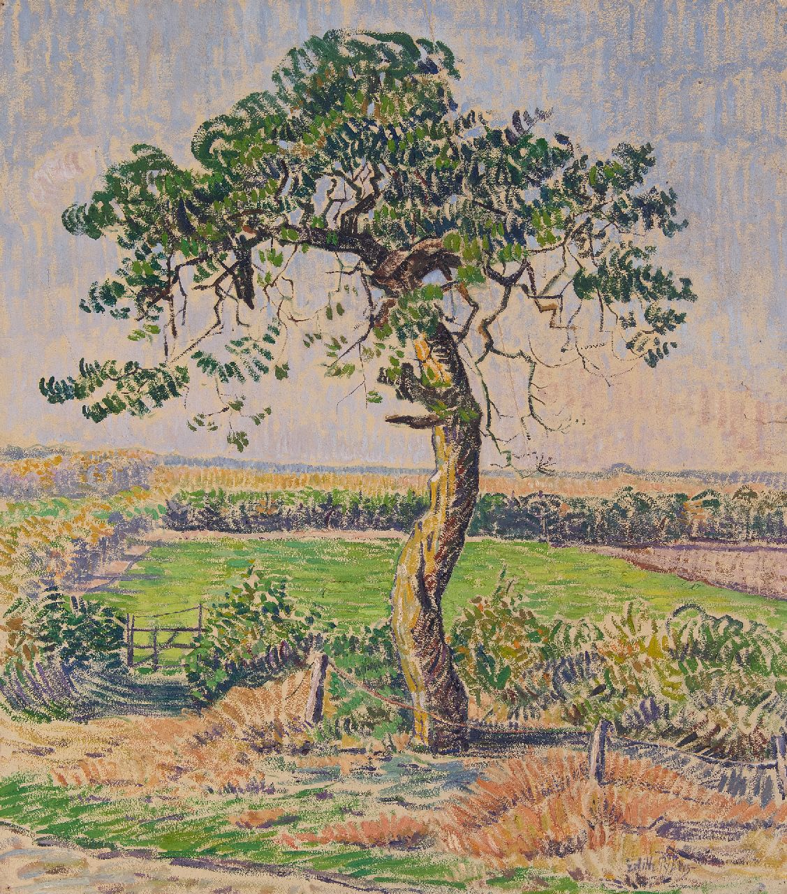 Pijpers E.E. | 'Edith' Elizabeth Pijpers | Gemälde zum Verkauf angeboten | Garten mit altem Obstbaum, Öl auf Papier 57,8 x 51,1 cm, Unterzeichnet u.r. und ohne Rahmen Pijpers E.E. | 'Edith' Elizabeth Pijpers | Gemälde zum Verkauf angeboten | Garten mit altem Obstbaum, Öl auf Papier 57,8 x 51,1 cm, Unterzeichnet u.r. und ohne Rahmen