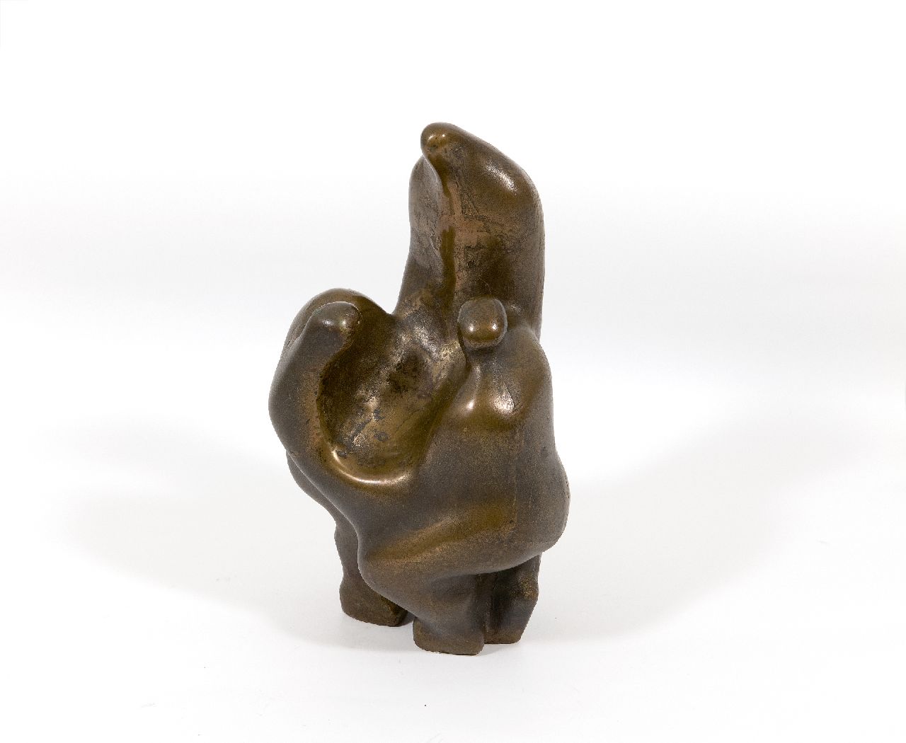 Jonker W.  | Willem 'Wim' Jonker | Skulpturen und Objekte zum Verkauf angeboten | Die Emmausgänger, Bronze 33,0 cm, signed on the bottom