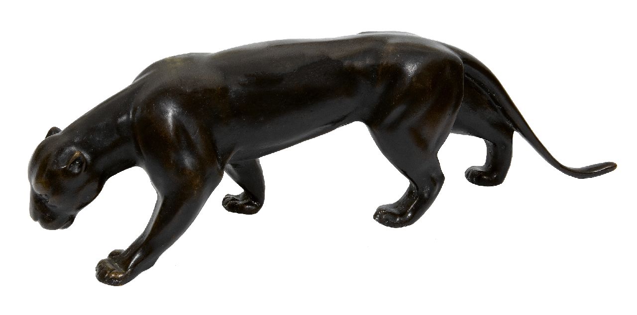 Onbekend   | Onbekend, Sneaking panther, Bronze 20,0 x 70,0 cm