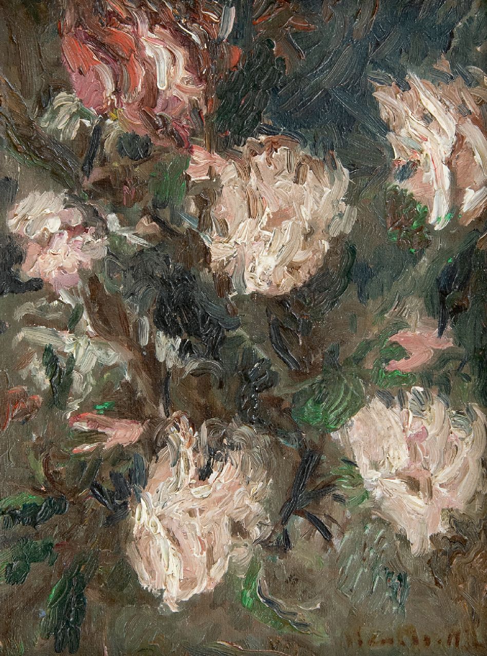Adolphe Monticelli | Rosen, Öl auf Leinwand, 21,3 x 16,1 cm, Unterzeichnet u.r.