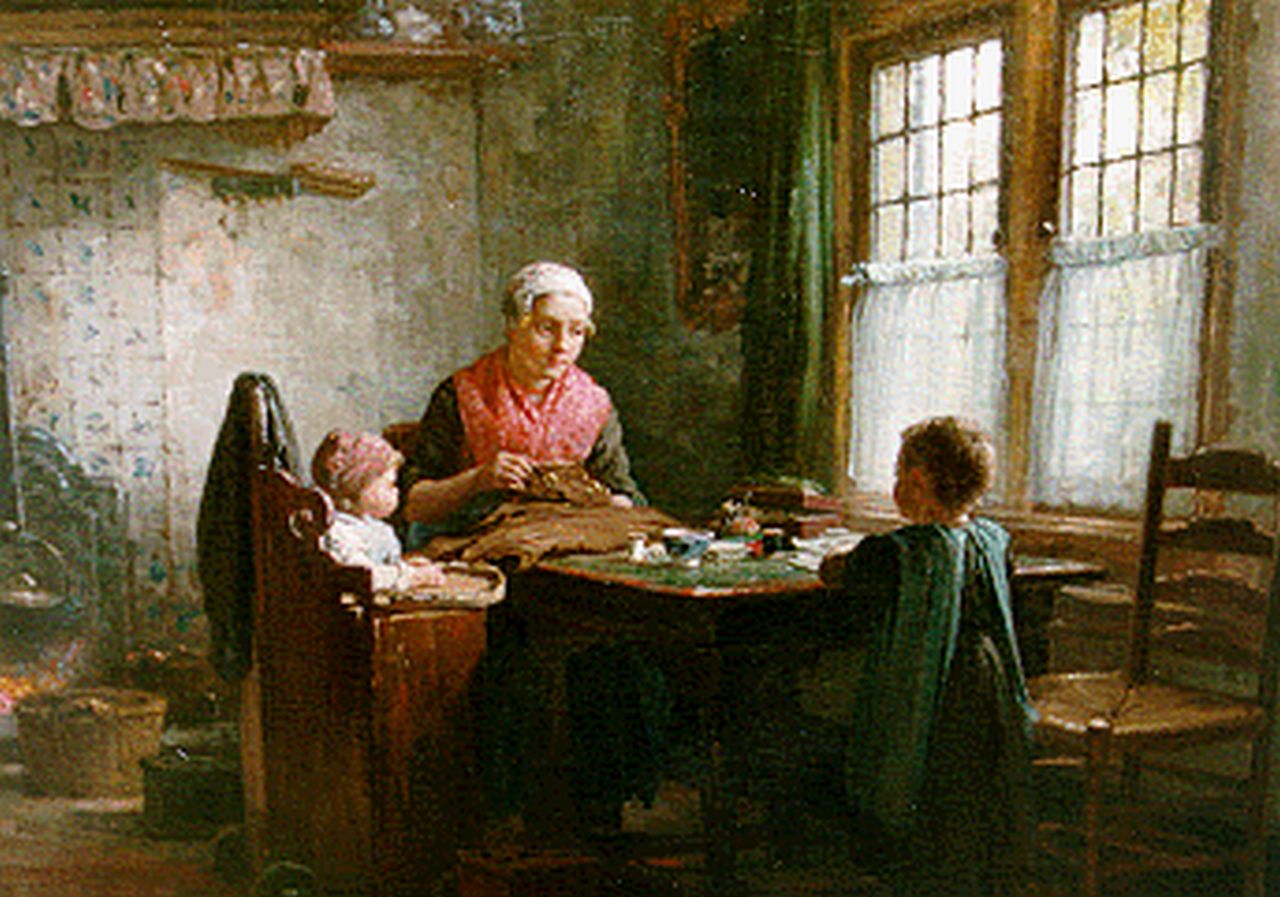 Valkenburg H.  | Hendrik Valkenburg, Dinner time, Öl auf Leinwand 52,0 x 66,0 cm, signed l.l. und dated '84