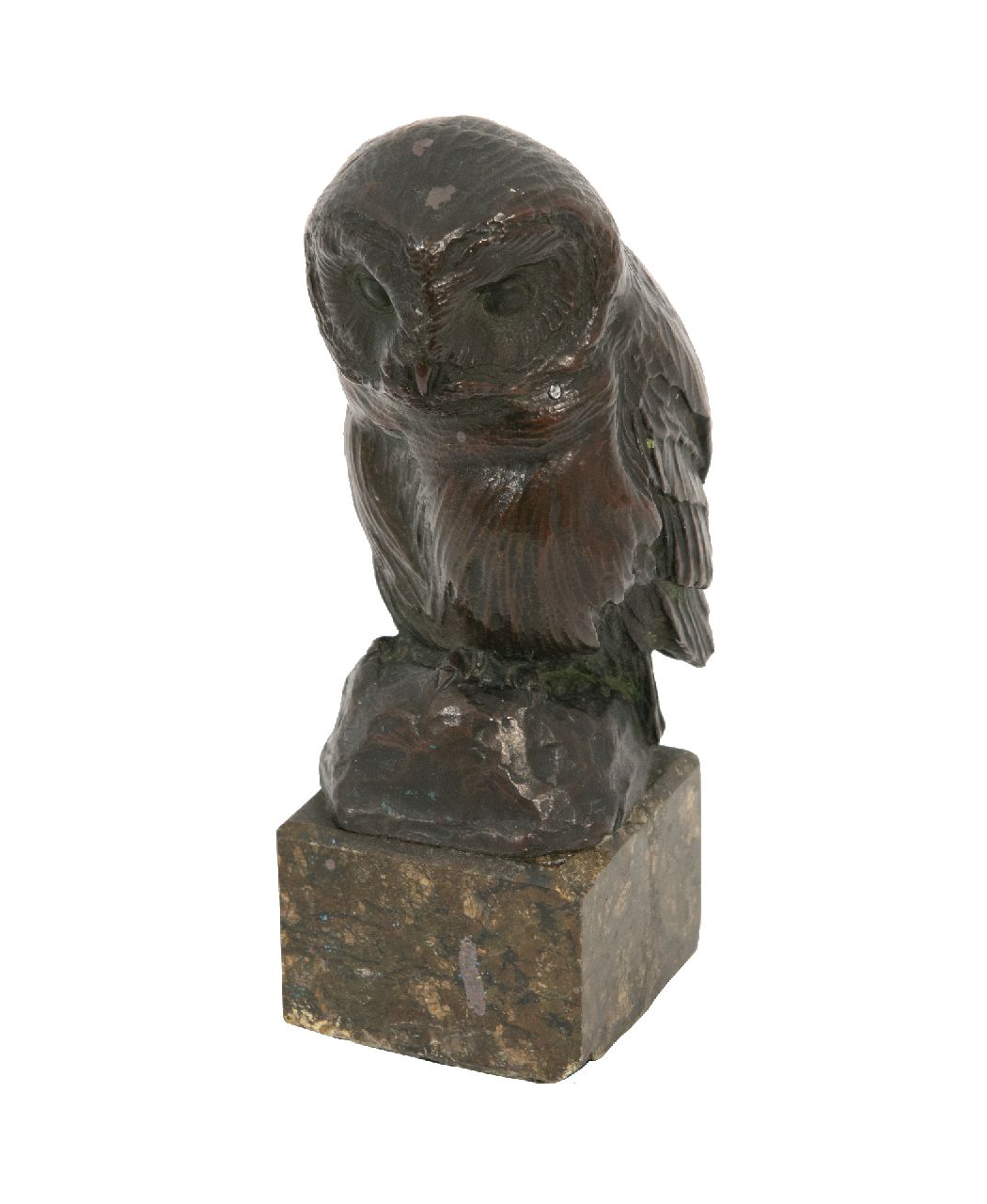 Pallenberg J.F.  | Josef Franz Pallenberg | Skulpturen und Objekte zum Verkauf angeboten | Kleine Eule, Bronze 10,0 x 6,0 cm