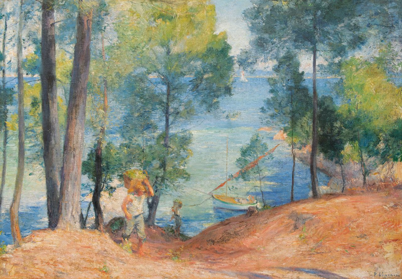 Charavel P.F.A.  | 'Paul' Frédéric Antoine Charavel | Gemälde zum Verkauf angeboten | Boot in der Bucht von Saint-Tropez, Öl auf Leinwand 156,5 x 226,2 cm, Unterzeichnet r.u.