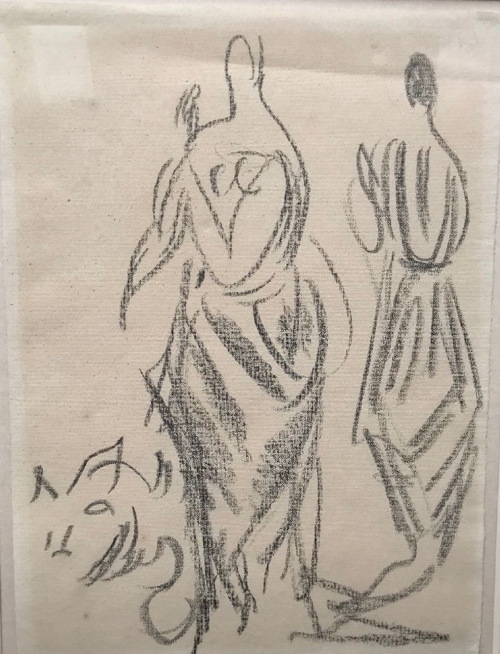 Dufy R.  | Raoul Dufy | Aquarelle und Zeichnungen zum Verkauf angeboten | Robe pour Paul Poiret, Bleistift auf Papier 24,5 x 18,0 cm, zu datieren um 1917