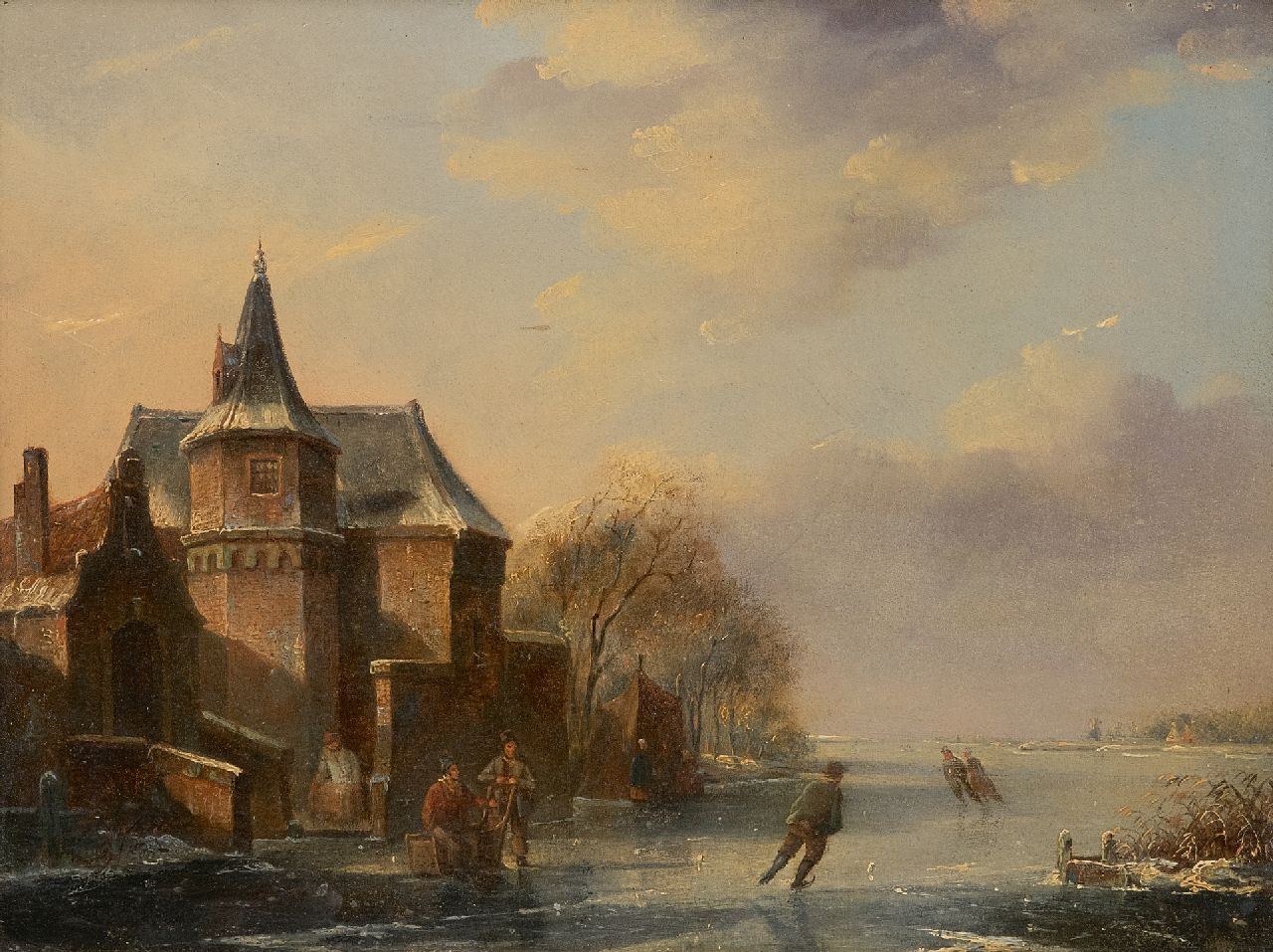 Parré M. | Matthias Parré | Gemälde zum Verkauf angeboten | Skater auf einer Burg bei Slot Moyland, Öl auf Holz 24,2 x 31,2 cm Parré M. | Matthias Parré | Gemälde zum Verkauf angeboten | Skater auf einer Burg bei Slot Moyland, Öl auf Holz 24,2 x 31,2 cm