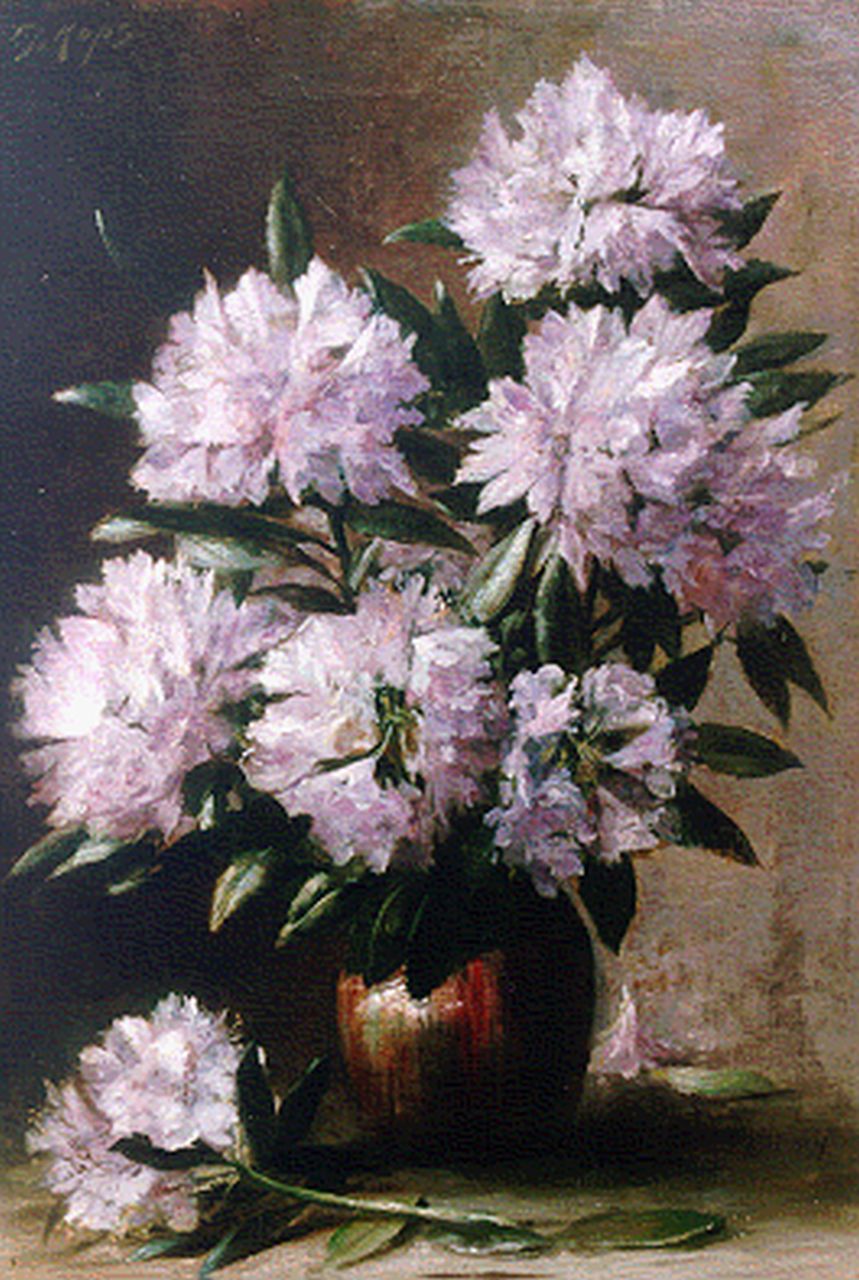 Frans Kops | Rhodondendrons in a vase, Öl auf Leinwand, 46,5 x 68,5 cm, signed u.l. und dated 1916