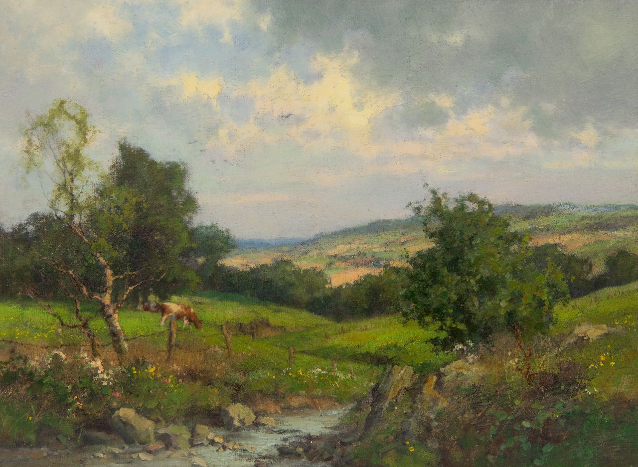 Holtrup J.  | Jan Holtrup, Landschaft in Süd Limburg, Öl auf Leinwand 30,5 x 40,7 cm, Unterzeichnet u.r.