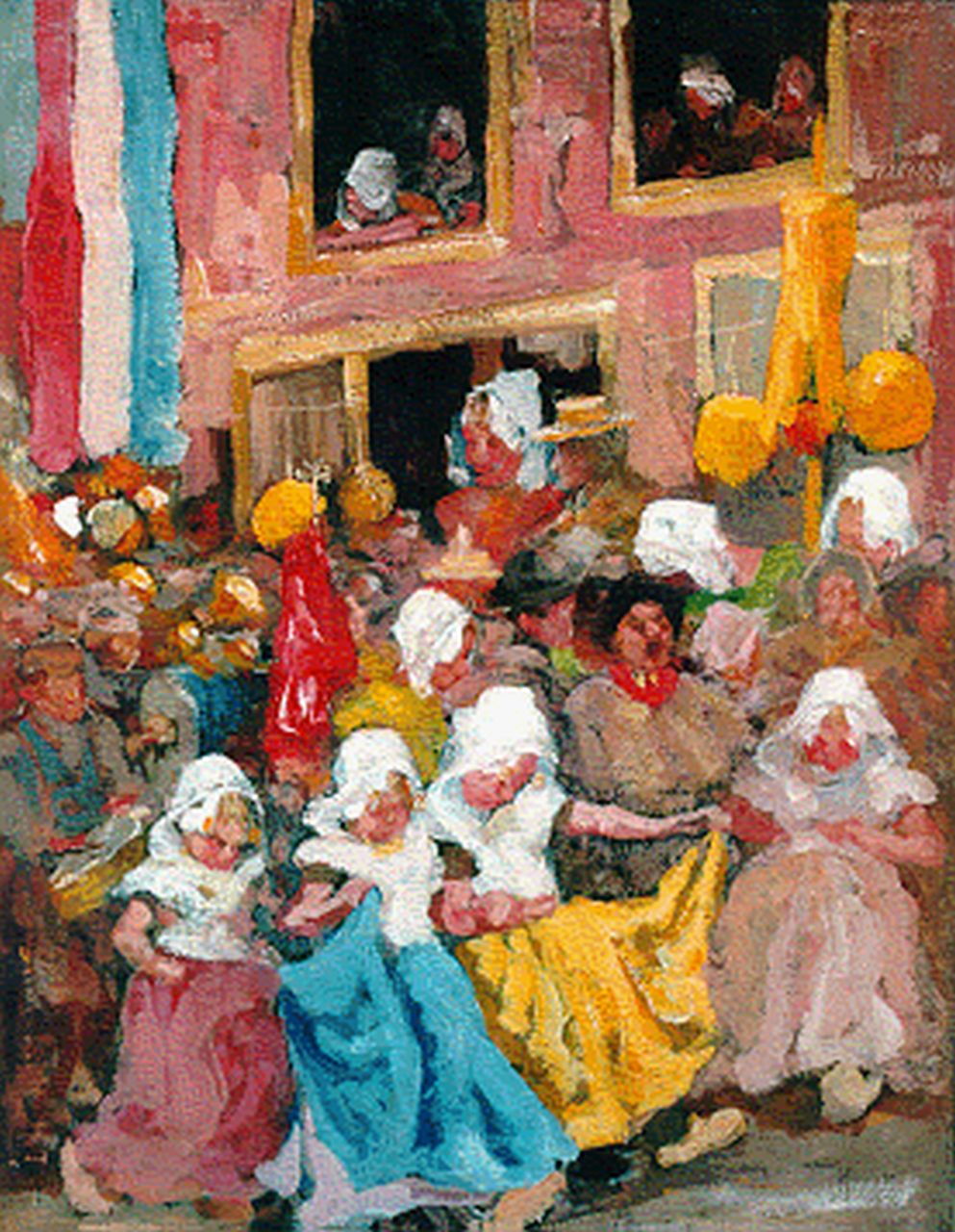 Hijner A.  | Arend Hijner, Coronation day, Zeeland, Öl auf Leinwand 43,5 x 32,8 cm, signed l.r. und dated '[?]8