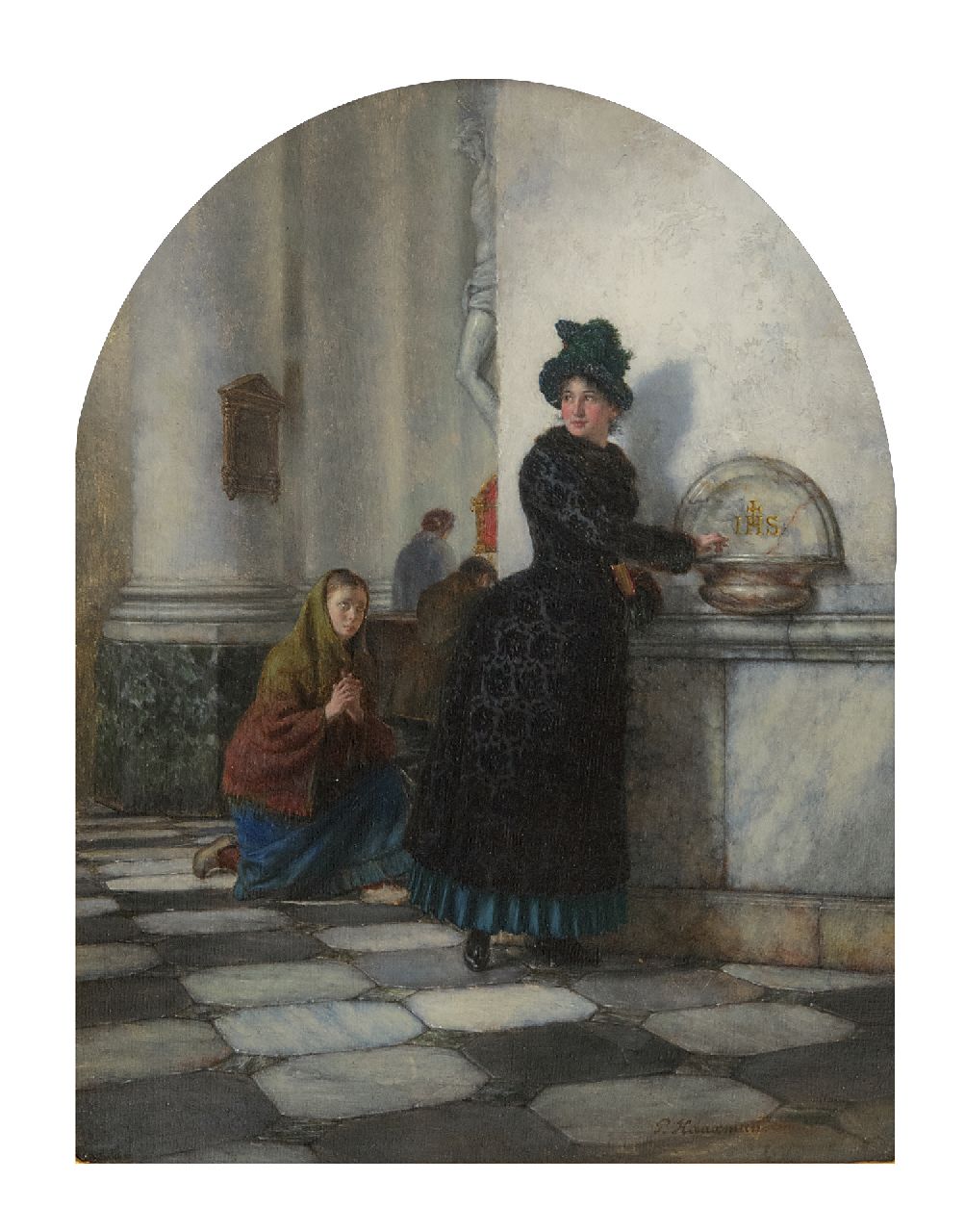 Pieter Alardus Haaxman | Voller Vorfreude, Öl auf Tafel, 19,0 x 14,5 cm, Unterzeichnet u.r.