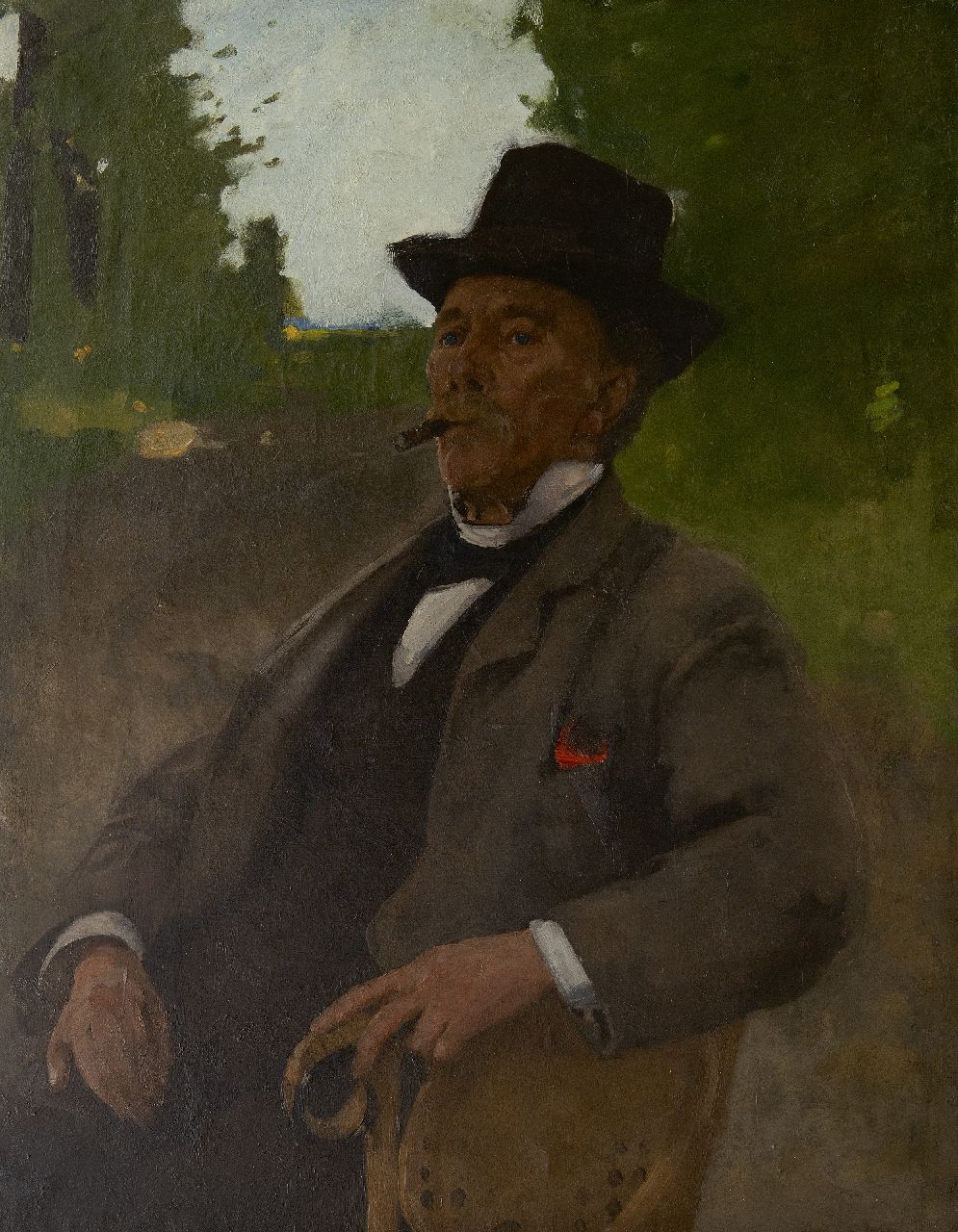 Witsen W.A.  | 'Willem' Arnold Witsen | Gemälde zum Verkauf angeboten | Porträt von Jonas Witsen, Vater des Malers, Öl auf Leinwand 100,2 x 78,6 cm, zu datieren um 1890