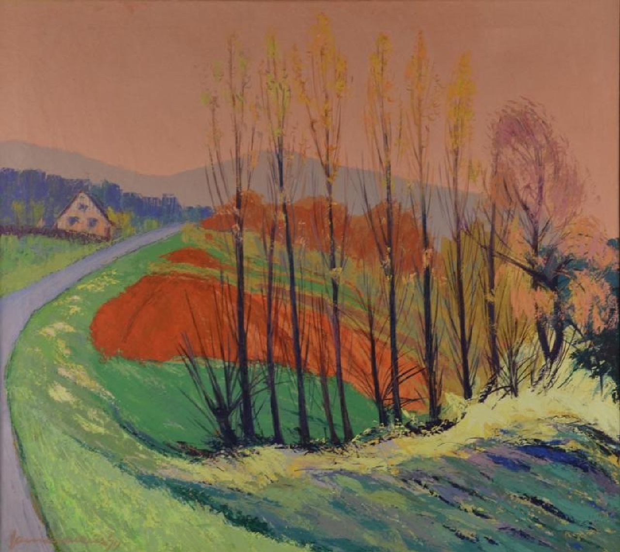 Vries J. de | Jannes de Vries, Frühling in Altdorf Hagenhausen, Bayern, Öl auf Leinwand 80,5 x 90,0 cm, Unterzeichnet u.l. und datiert '74