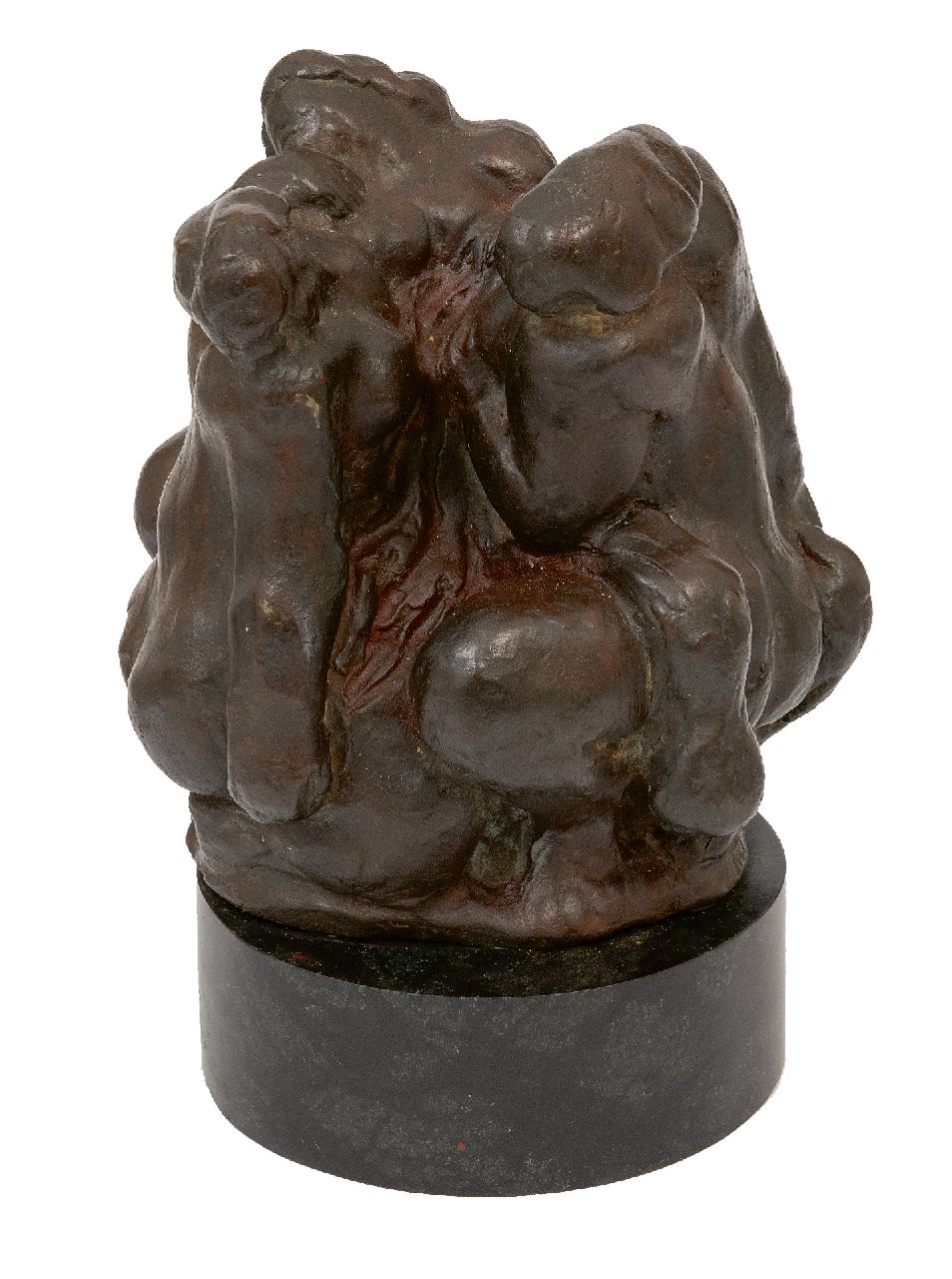Jonk N.  | Nicolaas 'Nic' Jonk | Skulpturen und Objekte zum Verkauf angeboten | Die drei Grazien, Bronze 19,0 x 17,0 cm, Unterzeichnet auf der basis und datiert auf der Basis '60