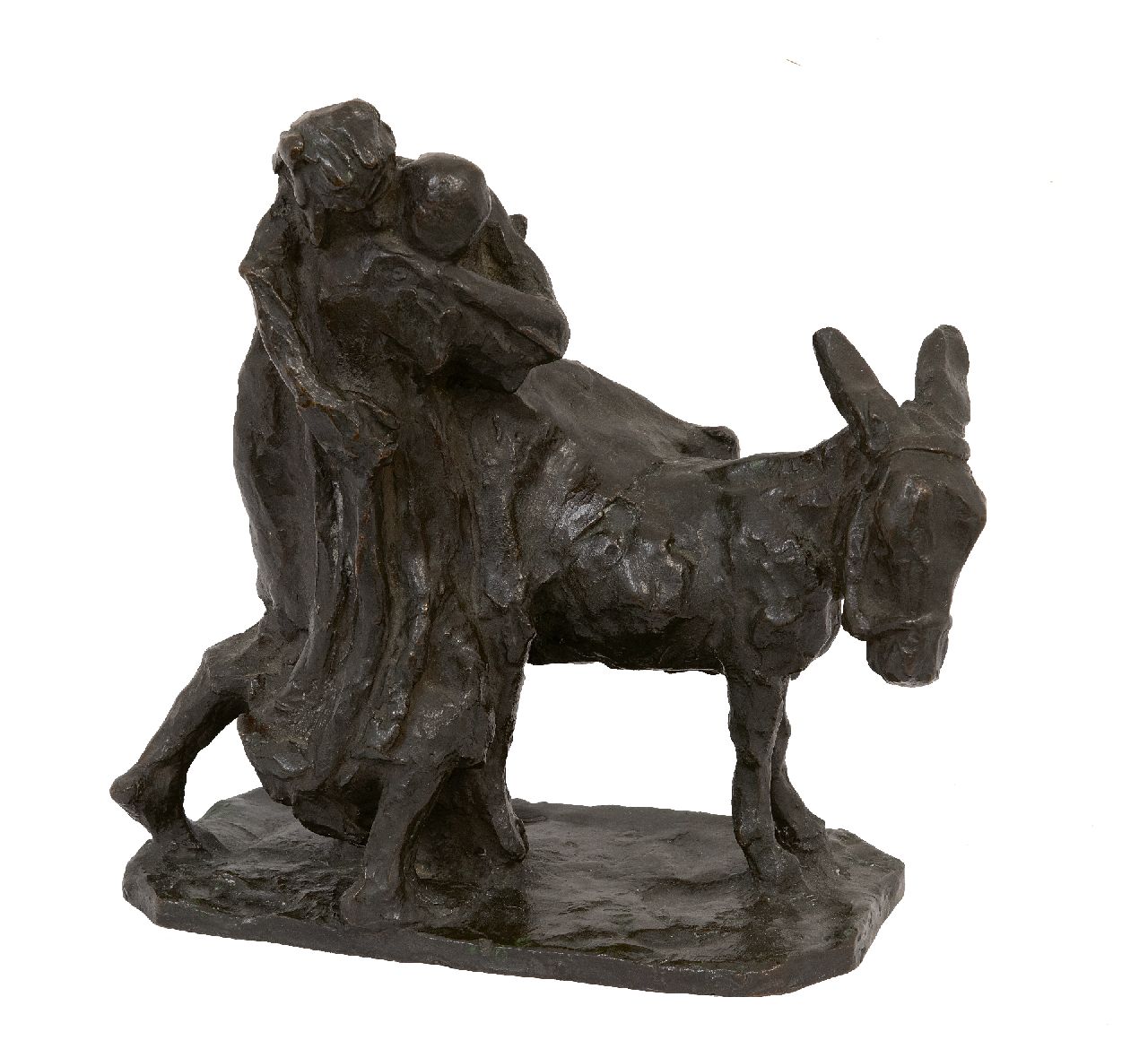 Termote A.P.  | 'Albert' Polydorus Termote, Der barmherzige Samariter, Bronze 23,0 x 24,0 cm, Unterzeichnet auf der basis mit Monogramm