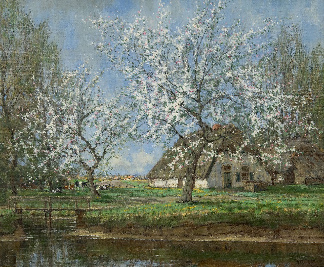 Gorter A.M.  | 'Arnold' Marc Gorter, Frühlingsblüte, Öl auf Leinwand 46,3 x 56,3 cm, Unterzeichnet u.r.
