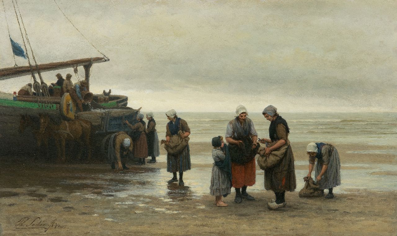 Philip Sadée | Fisch für die Armen, Öl auf Holz, 31,3 x 52,0 cm, Unterzeichnet u.l. und datiert '73