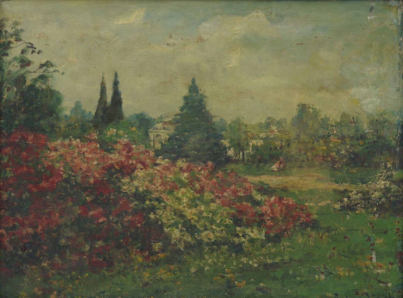 Dirckx A.B.  | Antonius Bernardus 'Anton' Dirckx | Gemälde zum Verkauf angeboten | Park im Sommer, Öl auf Leinwand 30,4 x 40,2 cm, Unterzeichnet u.r.