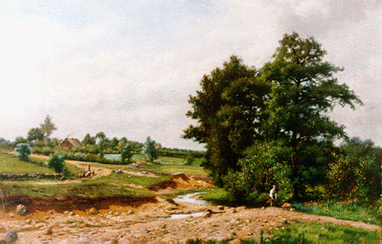 Gérard Crehay | Romantic landscape, Öl auf Leinwand, 29,3 x 44,2 cm, signed l.l.
