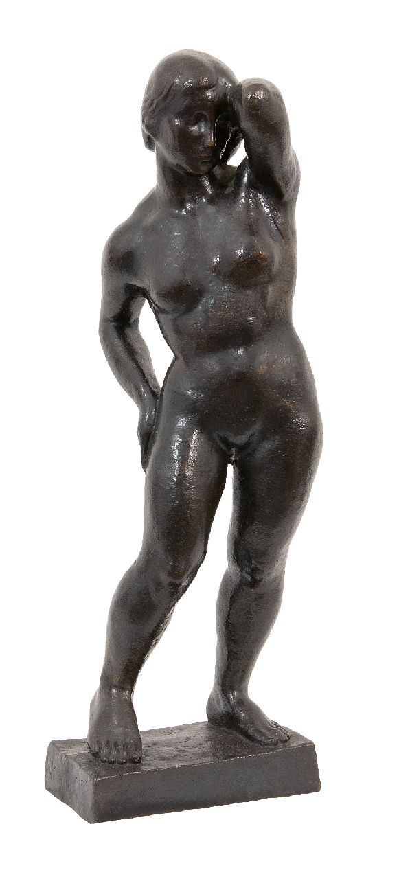 Carasso F.A.  | Federico Antonio 'Fred' Carasso | Skulpturen und Objekte zum Verkauf angeboten | Stehende Akt, Bronze 45,0 x 10,0 cm, Unterzeichnet in der Basis