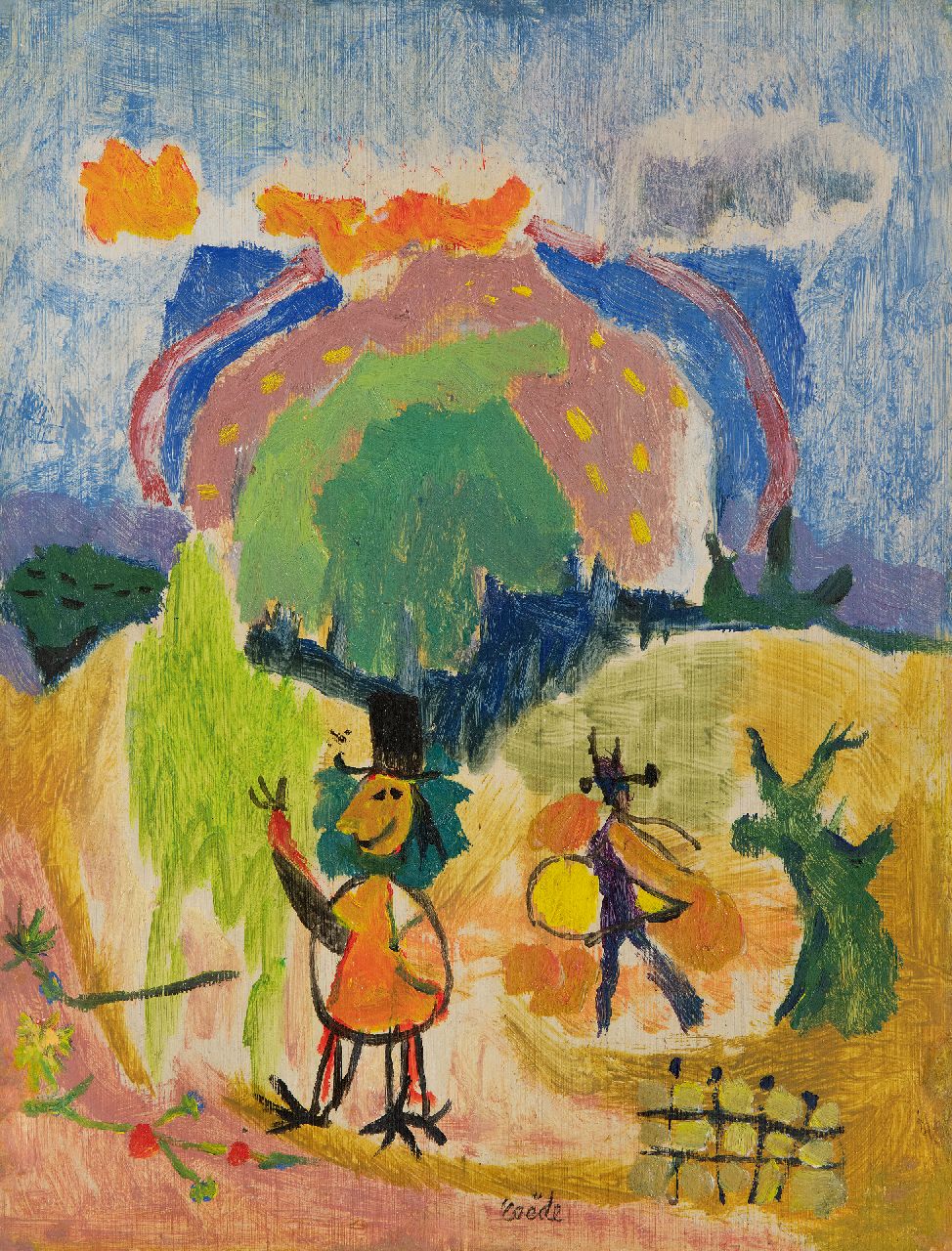 Roëde J.  | Jan Roëde | Gemälde zum Verkauf angeboten | Ohne Titel, Öl auf Malereifaser 35,0 x 27,0 cm, Unterzeichnet u.m. und zu datieren um 1946-1948