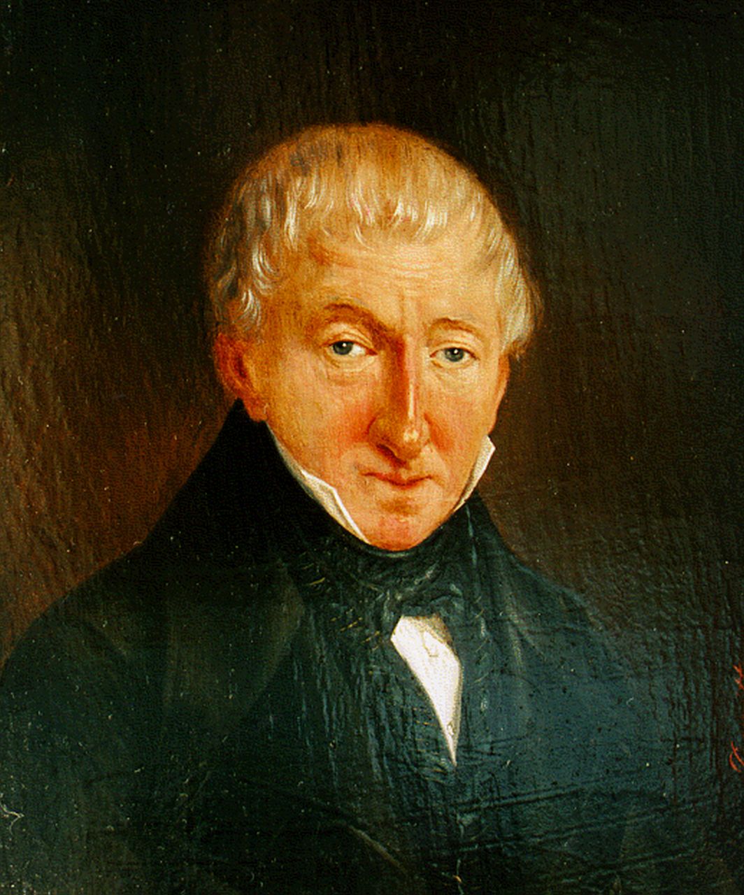 Dewitte   | Dewitte, A portrait of a gentleman, Öl auf Holz 14,9 x 12,3 cm, signed l.r.