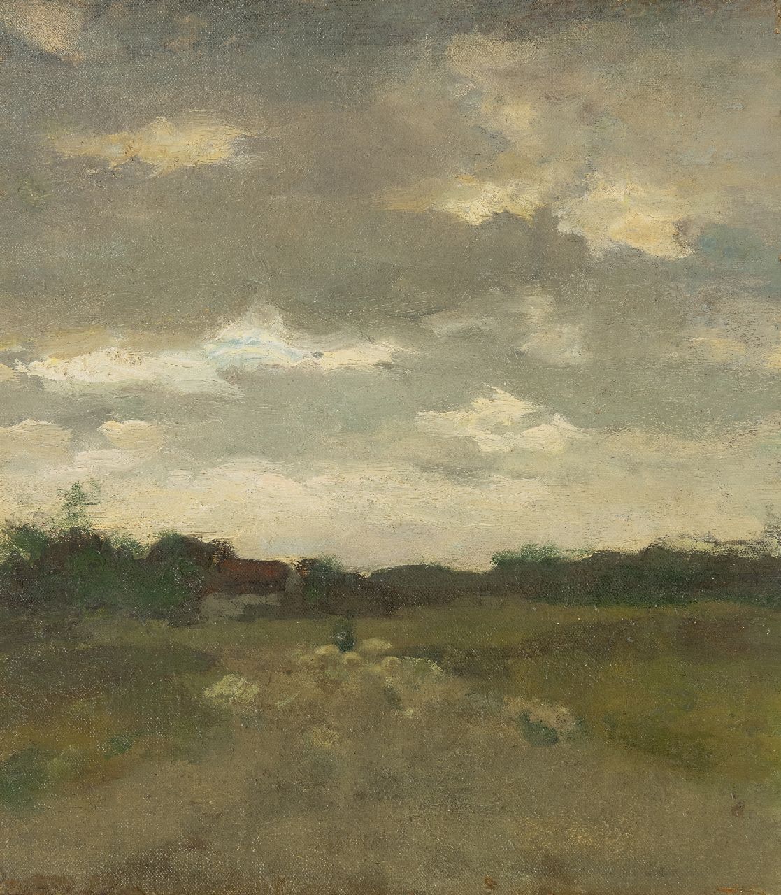 Weissenbruch H.J.  | Hendrik Johannes 'J.H.' Weissenbruch | Gemälde zum Verkauf angeboten | Schafe in den Dünen bei Waalsdorp, Öl auf Leinwand auf Holz 35,5 x 31,0 cm, zu datieren um 1895