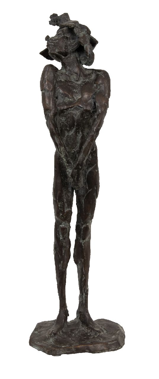 Verkade K.  | Korstiaan 'Kees' Verkade | Skulpturen und Objekte zum Verkauf angeboten | Clown, Bronze 52,5 cm, Unterzeichnet mit Initialen auf den Basis und datiert '77 auf Basis