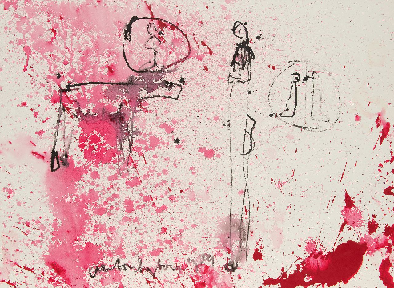 Heyboer A.  | Anton Heyboer | Aquarelle und Zeichnungen zum Verkauf angeboten | Ohne Titel, Tinte und Aquarell auf Papier 78,5 x 107,5 cm, Unterzeichnet u.m. und datiert 1984, ohne Rahmen
