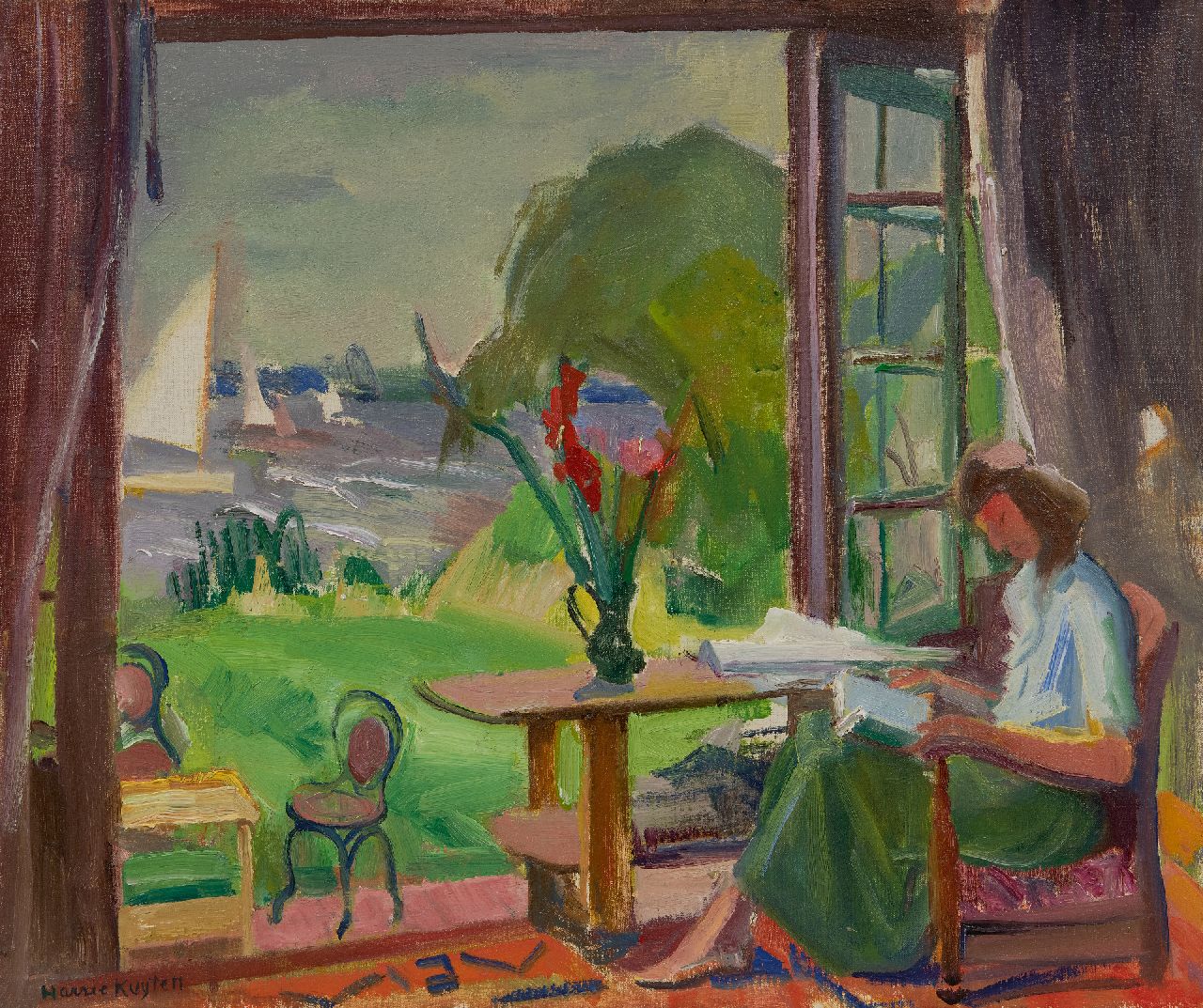 Kuijten H.J.  | Henricus Johannes 'Harrie' Kuijten | Gemälde zum Verkauf angeboten | Haus am See, Öl auf Leinwand 50,0 x 60,0 cm, Unterzeichnet u.l. und zu datieren um 1948