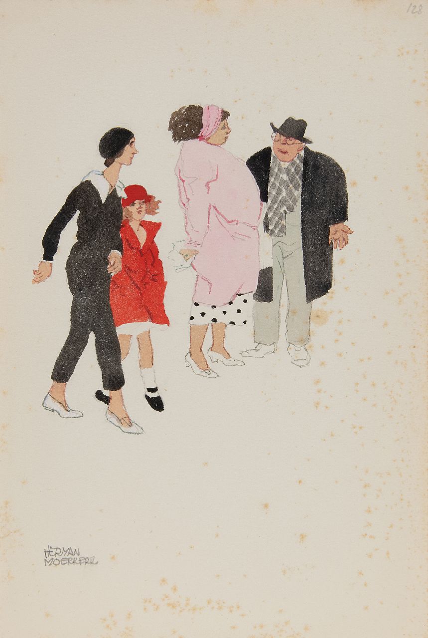 Moerkerk H.A.J.M. | Hermanus Antonius Josephus Maria 'Herman' Moerkerk | Aquarelle und Zeichnungen zum Verkauf angeboten | Rendez-vous, Bleistift und Aquarell auf Papier 25,6 x 17,2 cm, Unterzeichnet u.l. Moerkerk H.A.J.M. | Hermanus Antonius Josephus Maria 'Herman' Moerkerk | Aquarelle und Zeichnungen zum Verkauf angeboten | Rendez-vous, Bleistift und Aquarell auf Papier 25,6 x 17,2 cm, Unterzeichnet u.l.