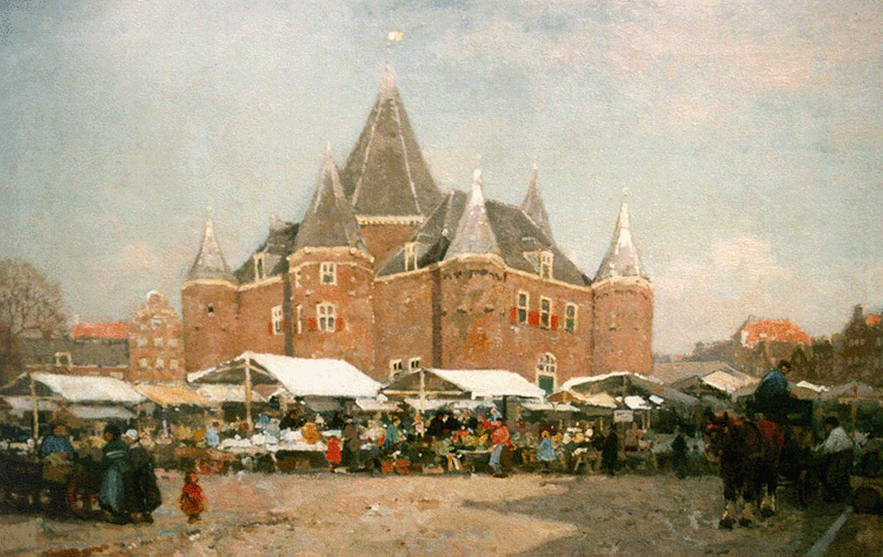 Vreedenburgh C.  | Cornelis Vreedenburgh, A view of the Waag, Amsterdam, Öl auf Leinwand 51,0 x 75,3 cm, signed l.l. und dated 1920