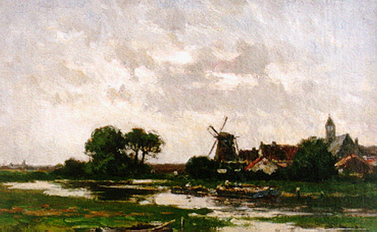 Rip W.C.  | 'Willem' Cornelis Rip, A polder landscape, Öl auf Leinwand 33,5 x 47,2 cm, signed l.l.