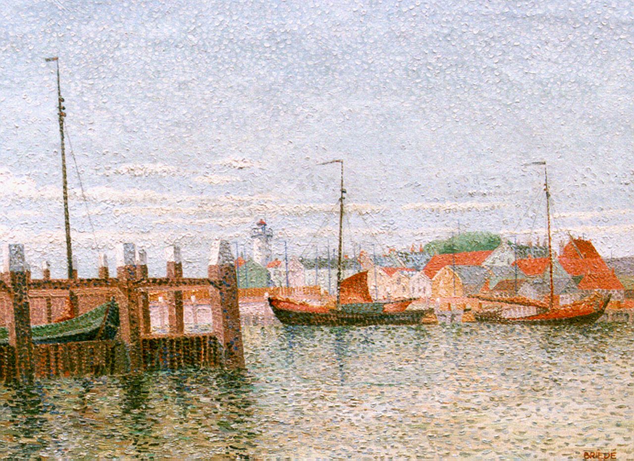 Briedé J.  | Johan Briedé, The harbour of Urk, Öl auf Leinwand 40,0 x 49,8 cm, signed l.r. und dated 1931