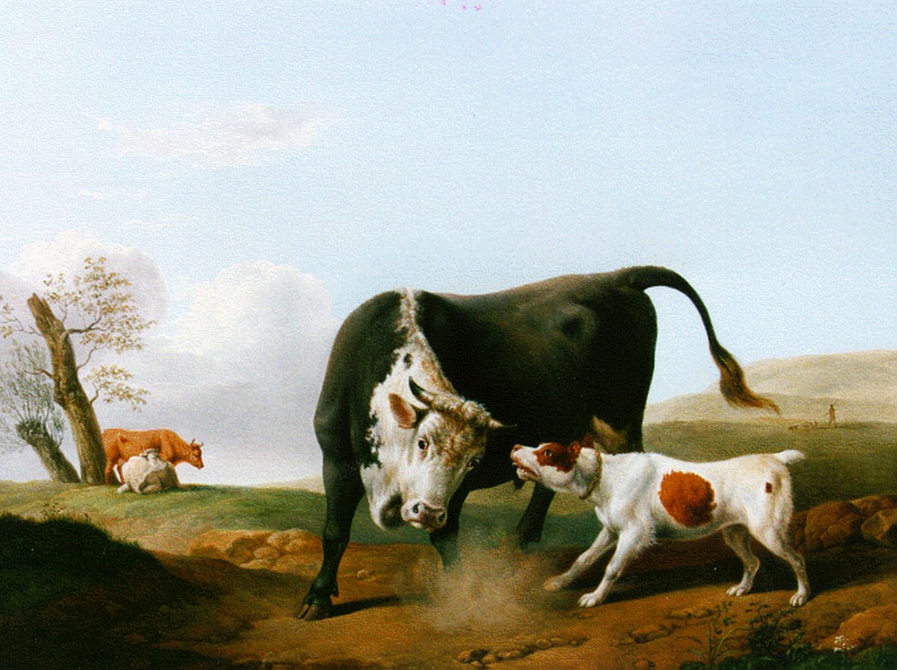 Dallinger von Dalling A.J.  | Alexander Johann Dallinger von Dalling, The fight, Öl auf Holz 30,0 x 36,3 cm, signed l.l. und dated 1837