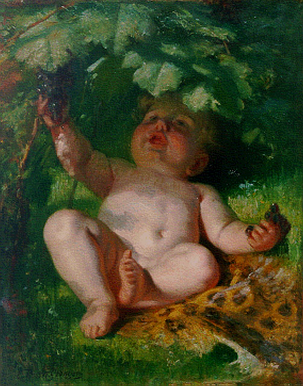Rosset-Granger E.  | Edouard Rosset-Granger, l' Enfant au Raisin, Öl auf Leinwand 51,5 x 41,5 cm, signed l.l.