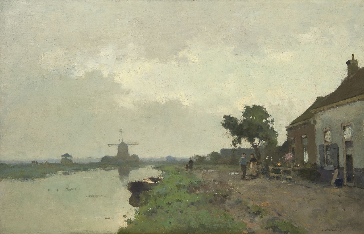 Vreedenburgh C.  | Cornelis Vreedenburgh | Gemälde zum Verkauf angeboten | Früher Morgen am Kanal, Öl auf Leinwand 58,8 x 90,0 cm, Unterzeichnet r.u.