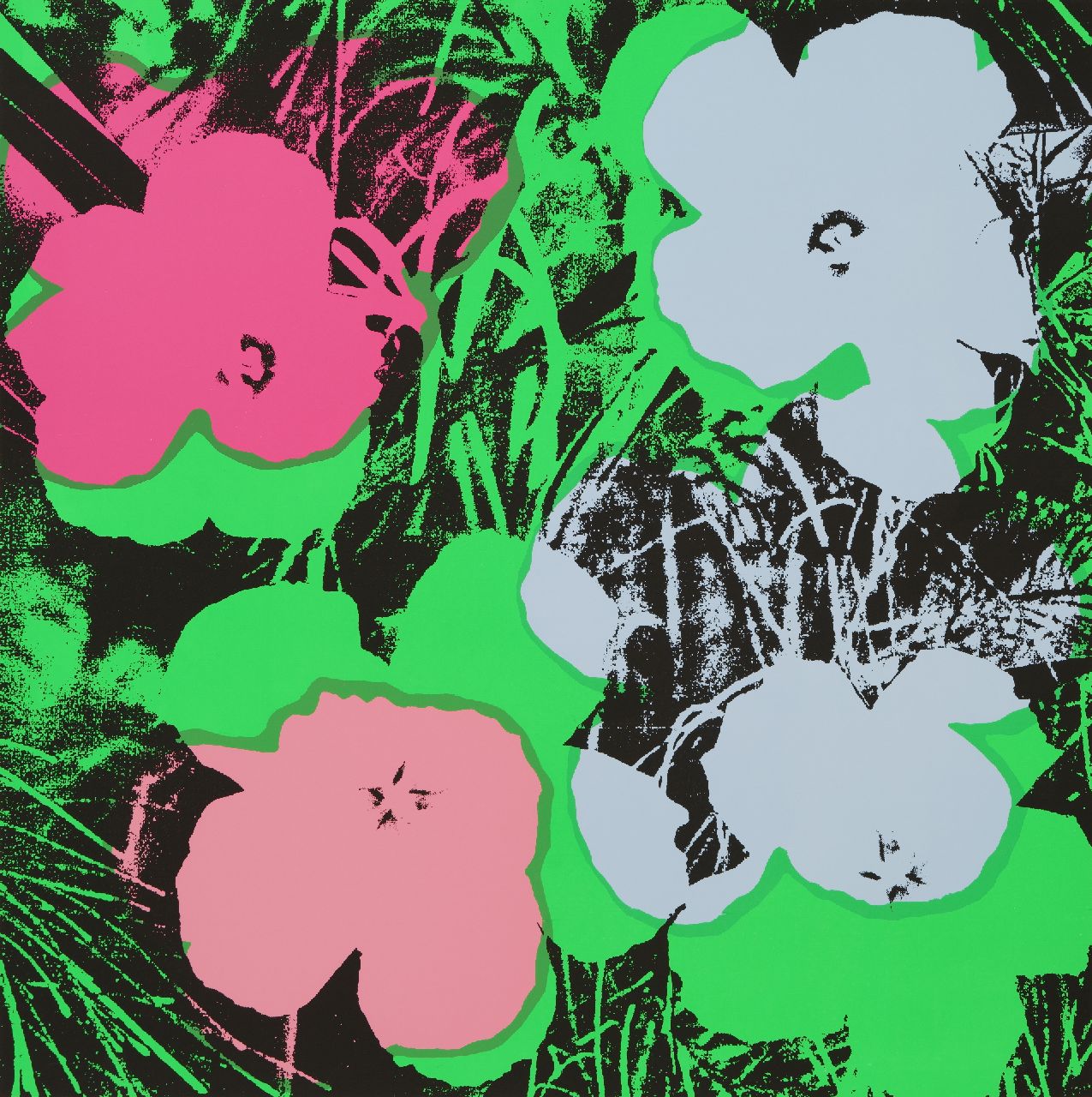 Naar Andy Warhol   | Naar Andy Warhol | Grafik zum Verkauf angeboten | Flowers, Siebdruck auf Papier 91,0 x 90,7 cm, prijs zonder lijst