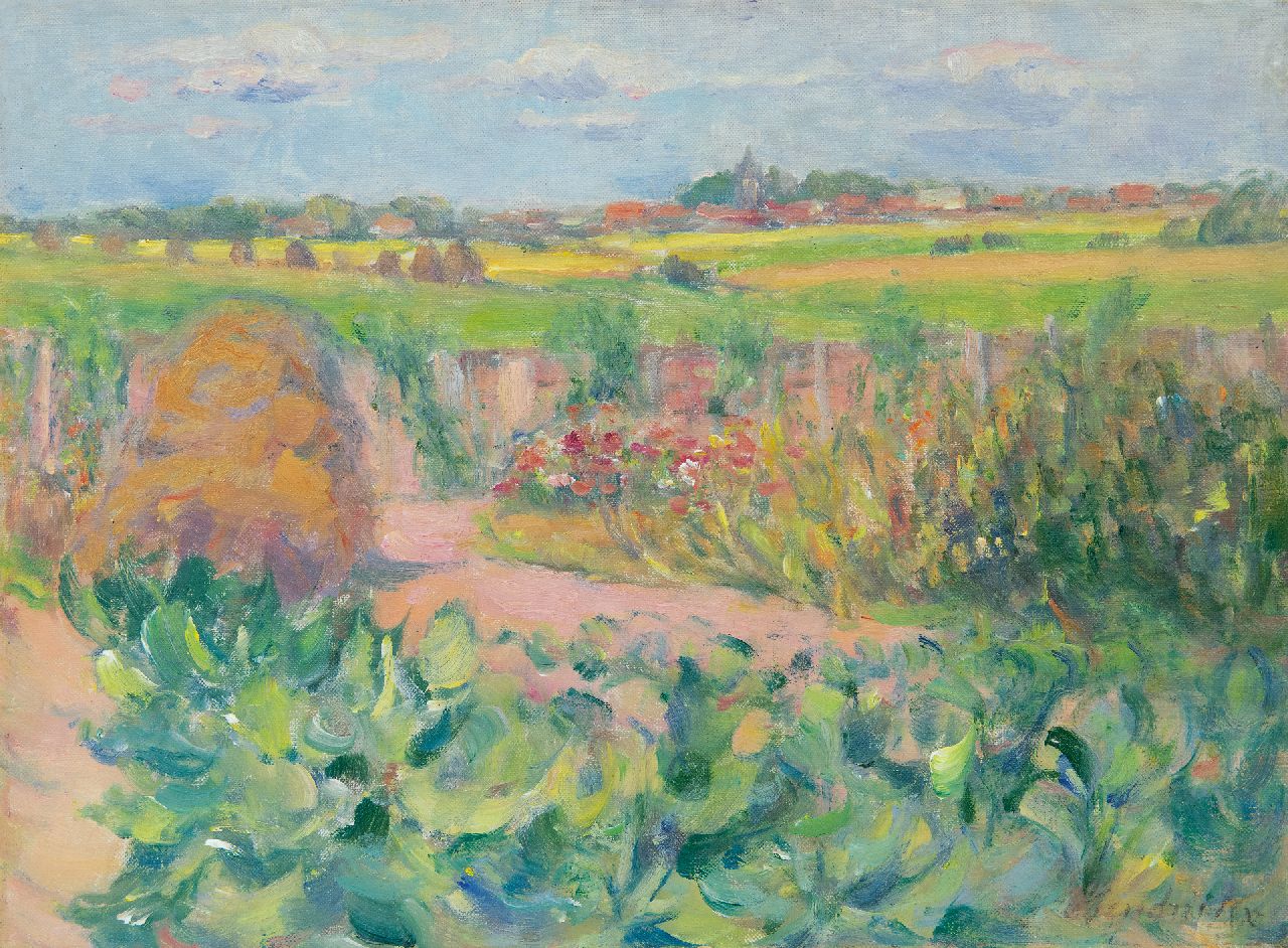 Hendrickx J.  | Josephina Hendrickx, Gemüsegarten, Zeeland, Öl auf Leinwand 27,8 x 37,6 cm, Unterzeichnet u.r.