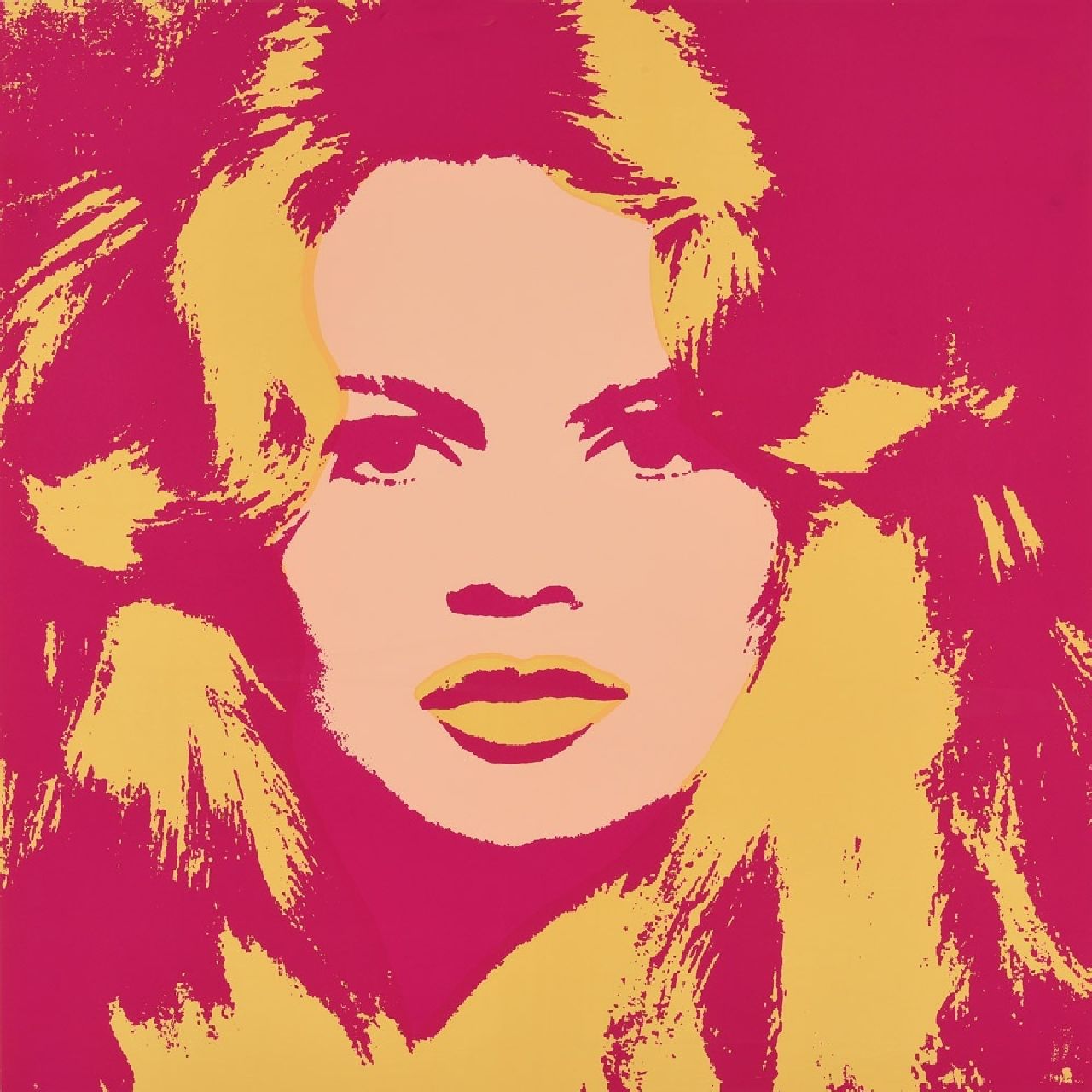 Naar Andy Warhol   | Naar Andy Warhol | Grafik zum Verkauf angeboten | Brigitte Bardot, Siebdruck auf Papier 91,0 x 91,0 cm, prijs zonder lijst