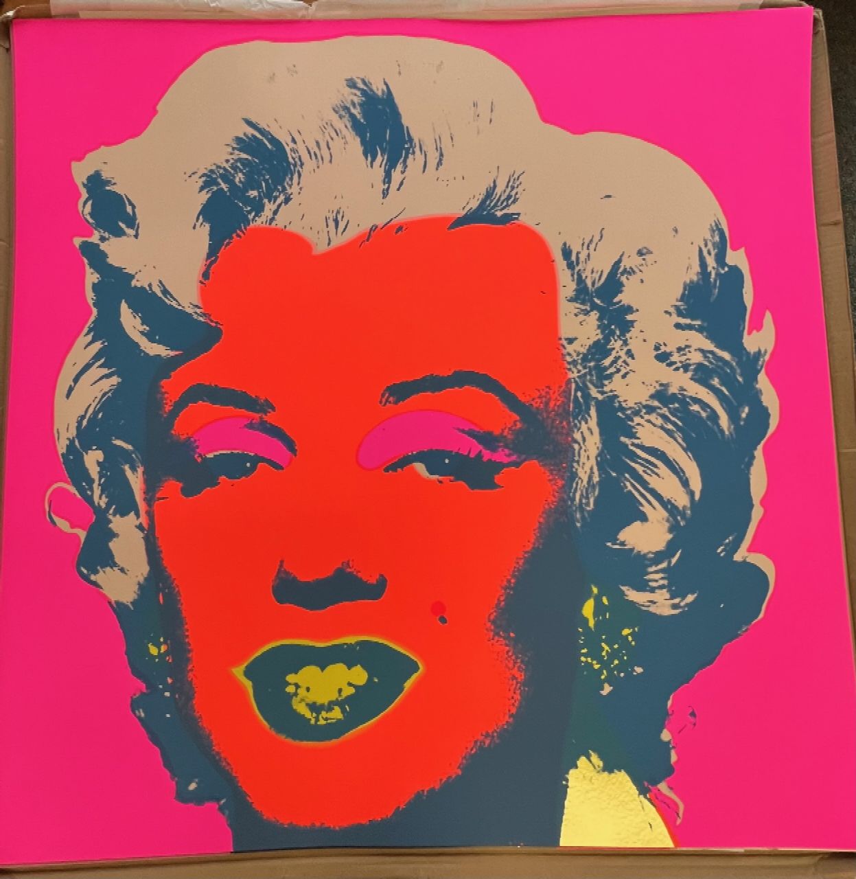 Naar Andy Warhol   | Naar Andy Warhol | Grafik zum Verkauf angeboten | Marilyn, Siebdruck auf Papier 91,0 x 91,0 cm, prijs zonder lijst