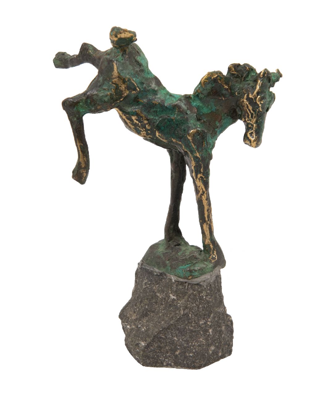 Bakker W.F.  | Willem Frederik 'Jits' Bakker | Skulpturen und Objekte zum Verkauf angeboten | Ein spielendes Fohlen, Bronze 11,5 x 7,6 cm, Unterzeichnet auf der Basis