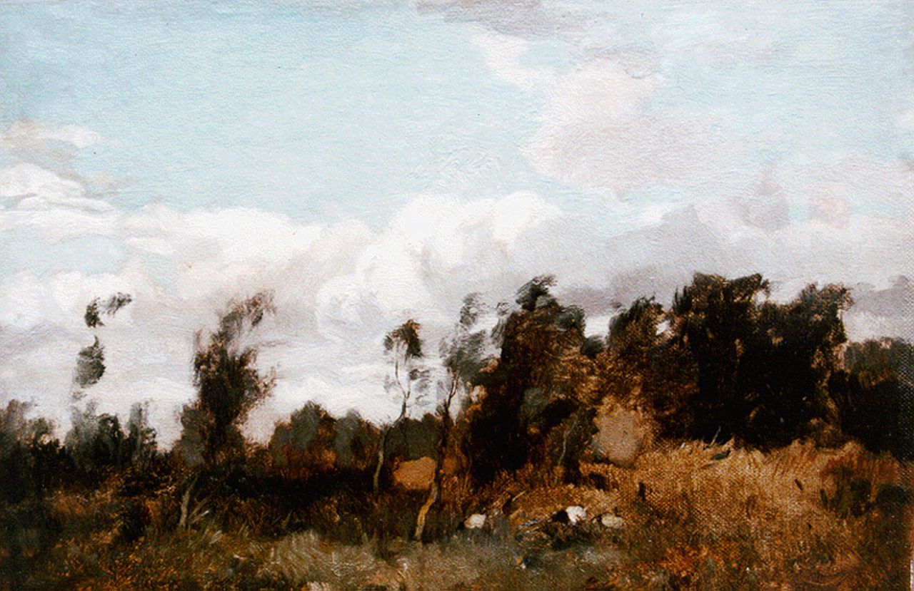 Wenning IJ.H.  | IJpe Heerke 'Ype' Wenning, Landschaft mit Vieh, Öl auf Leinwand 21,1 x 30,0 cm, Unterzeichnet r.u. und datiert '76