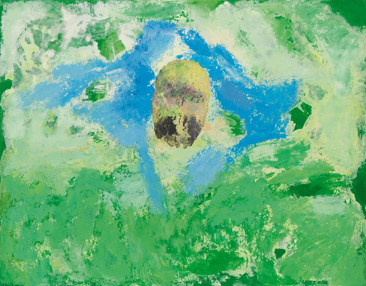 Diederen J.  | Jozef 'Jef' Diederen | Gemälde zum Verkauf angeboten | Cézanne II, Acryl auf Leinwand 78,1 x 100,0 cm, Unterzeichnet im Verso und im Verso datiert '90