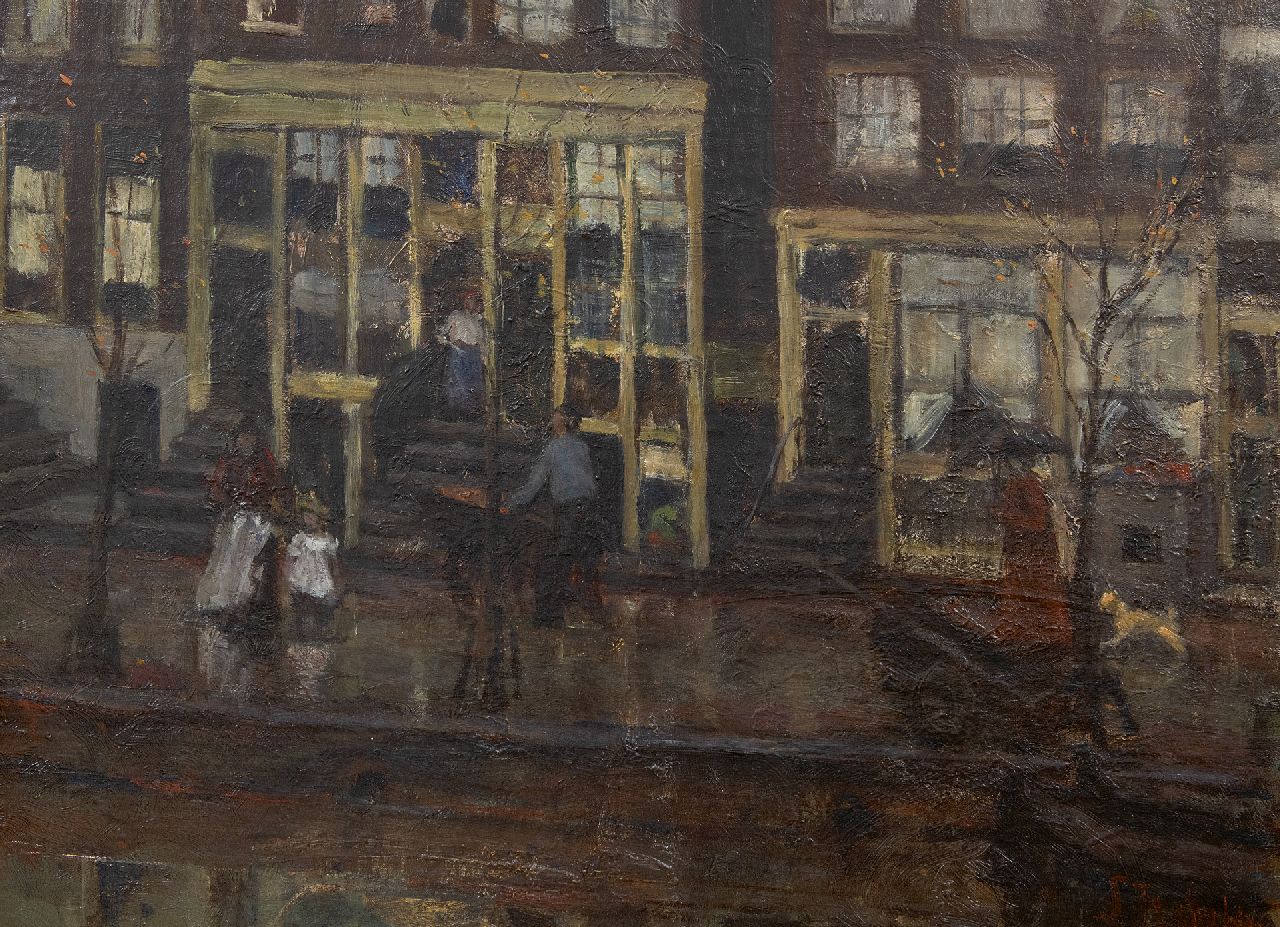 Fritzlin M.C.L.  | Maria Charlotta 'Louise' Fritzlin, A view of Amsterdam: the Applemarket, Öl auf Leinwand 35,8 x 47,9 cm, painted circa 1890-1895