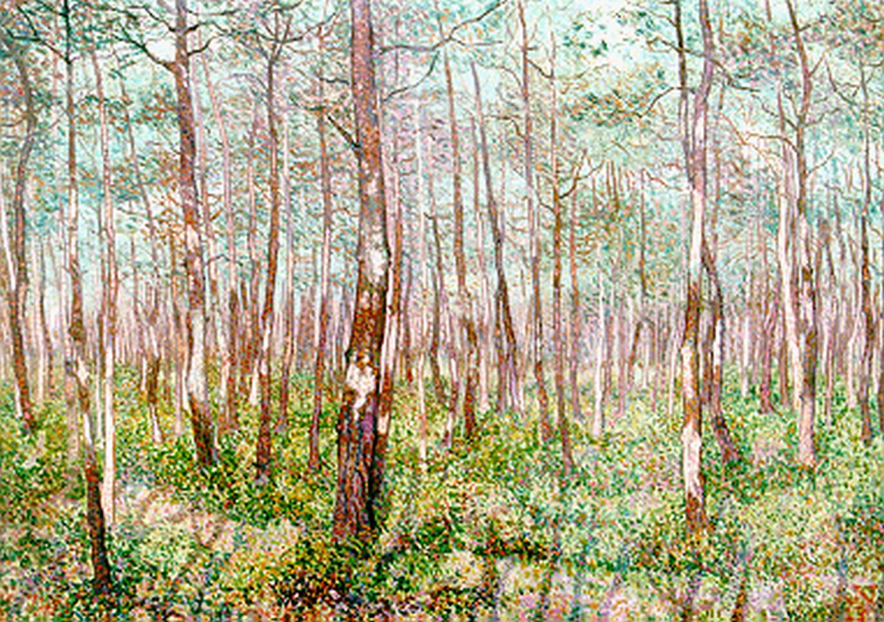 Nieweg J.  | Jakob Nieweg, A forest landscape, Öl auf Leinwand 50,0 x 70,2 cm, signed l.r. und dated '23